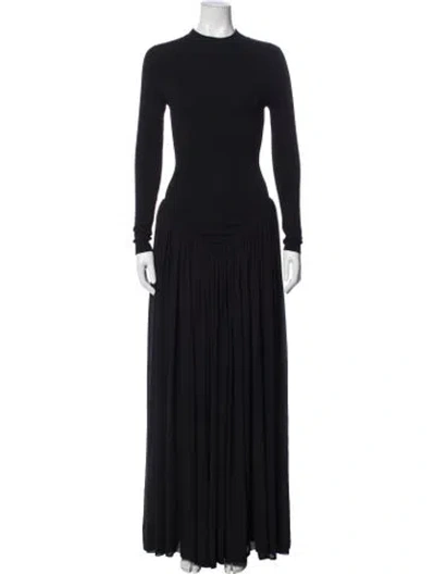 Pre-owned Ronny Kobo Mock Neck Long Dress W/ Tags In Blue