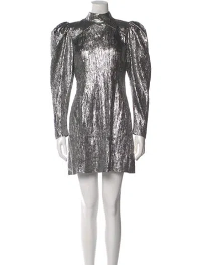 Pre-owned Ronny Kobo Mock Neck Mini Dress
