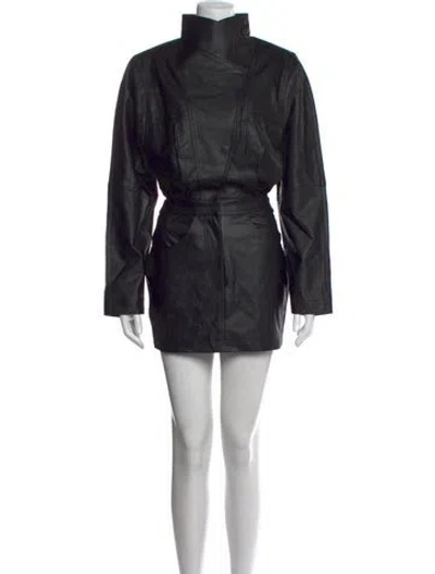 Pre-owned Ronny Kobo Mock Neck Mini Dress W/ Tags In Black