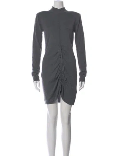 Pre-owned Ronny Kobo Mock Neck Sweater In Gray