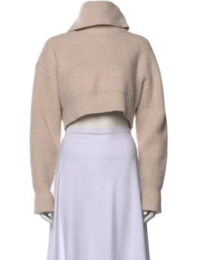Pre-owned Ronny Kobo Mock Neck Sweater In Neutral