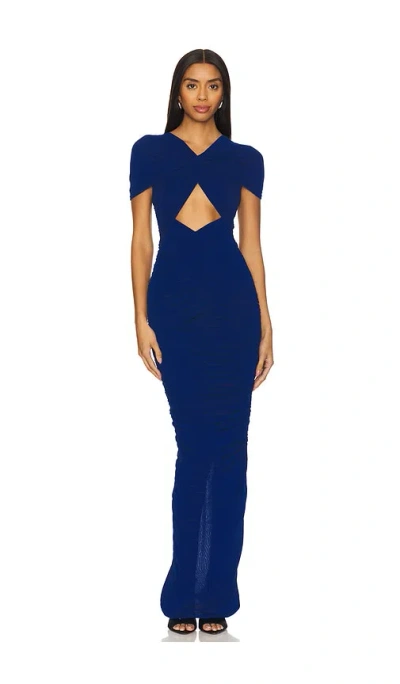 Ronny Kobo Nasha Dress In Navy In Blue