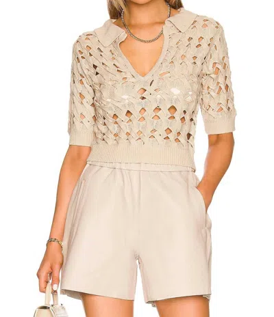 Ronny Kobo Naveen Knit Top In Taupe In Grey
