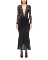 Ronny Kobo Nelli Lace Plunge Neck Dress In Black