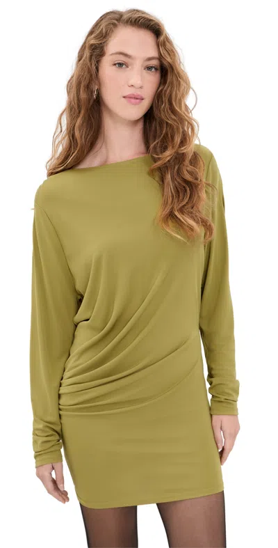 Ronny Kobo Nia Dress Olive In Green