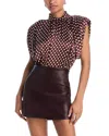 Ronny Kobo Nova Bodysuit In Brown Ecru
