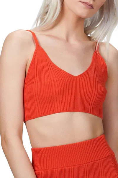 Ronny Kobo Nur Knit Top In Fire In Orange