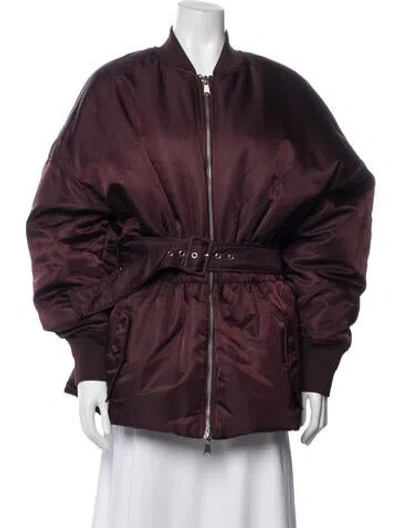 Pre-owned Ronny Kobo Nylon Bomber Jacket In Purple