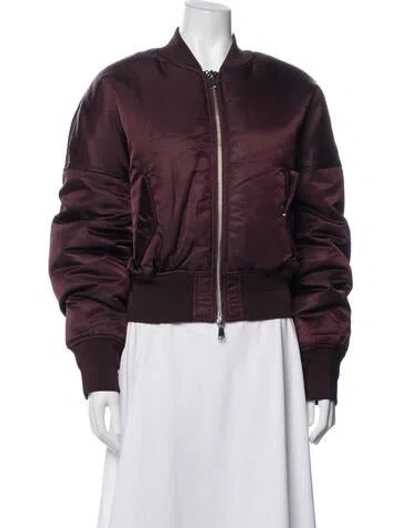 Pre-owned Ronny Kobo Nylon Bomber Jacket In Purple