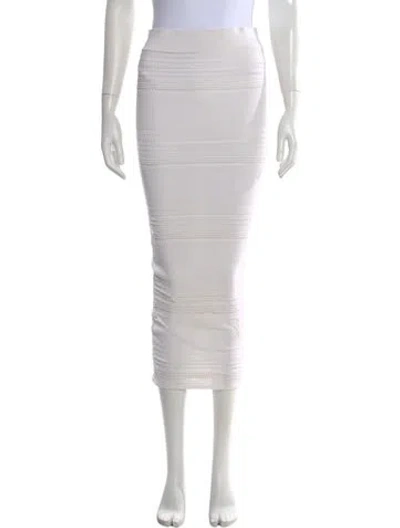 Pre-owned Ronny Kobo Nylon Long Skirt In White