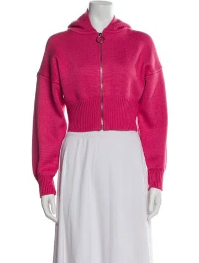 Pre-owned Ronny Kobo Nylon Mock Neck Sweater W/ Tags In Pink
