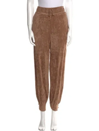 Pre-owned Ronny Kobo Nylon Skinny Leg Pants In Brown