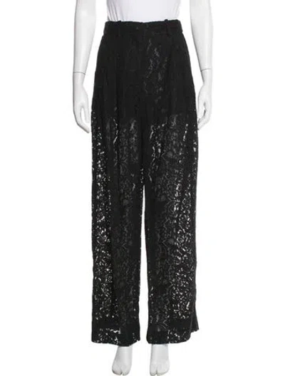 Pre-owned Ronny Kobo Nylon Wide Leg Pants In Black