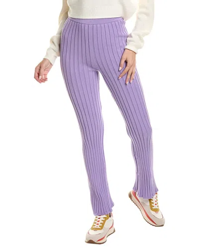 Ronny Kobo Obelia Knit Pant In Purple