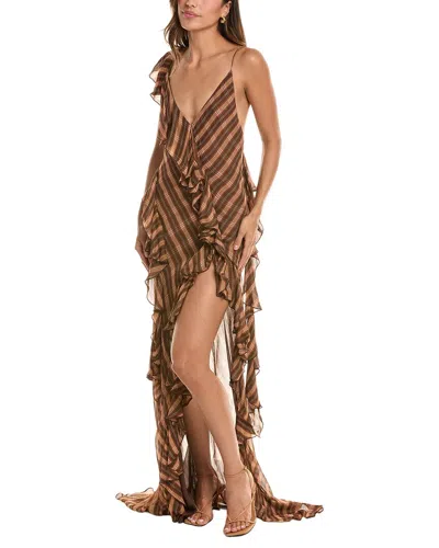 Ronny Kobo Olivialle Dress In Brown