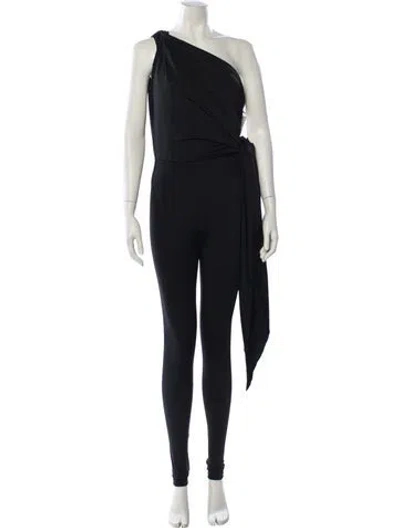 Pre-owned Ronny Kobo One-shoulder Jumpsuit In Black