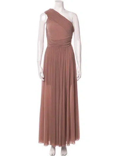 Pre-owned Ronny Kobo One-shoulder Long Dress In Neutral
