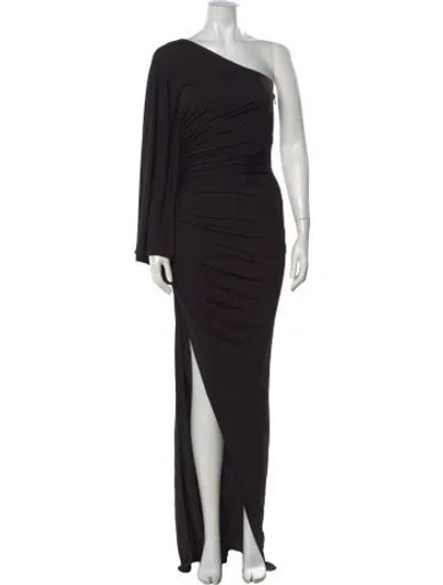 Pre-owned Ronny Kobo One-shoulder Long Dress W/ Tags In Black