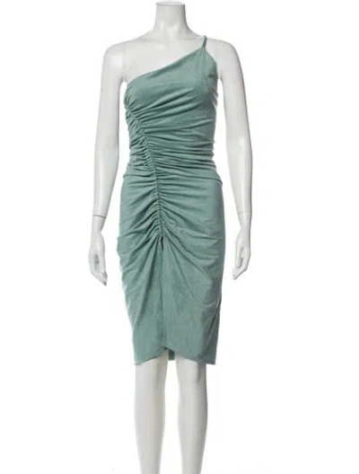 Pre-owned Ronny Kobo One-shoulder Midi Length Dress W/ Tags In Green