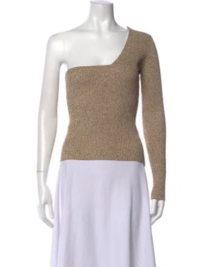 Pre-owned Ronny Kobo One-shoulder Sweater In Neutrals
