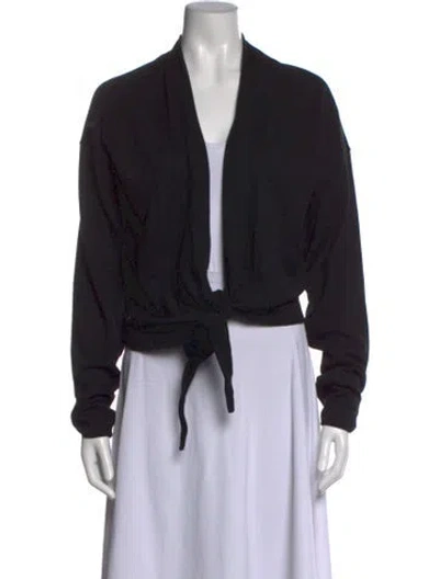 Pre-owned Ronny Kobo Open Front Sweater In Black