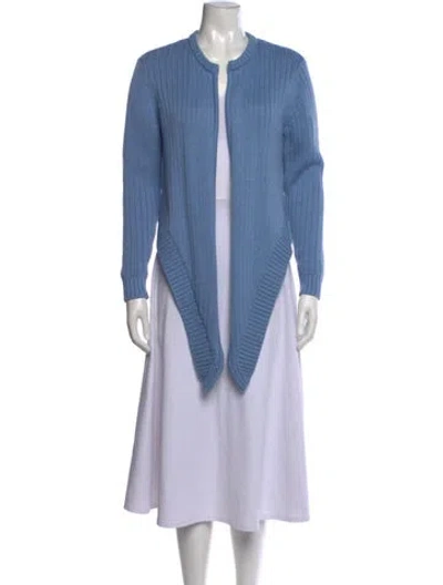 Pre-owned Ronny Kobo Open Front Sweater In Blue