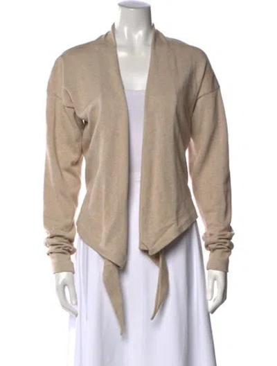 Pre-owned Ronny Kobo Open Front Sweater In Neutral