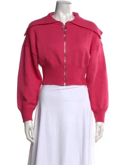 Pre-owned Ronny Kobo Open Front Sweater In Pink