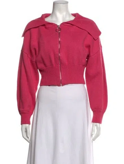 Pre-owned Ronny Kobo Open Front Sweater In Pink