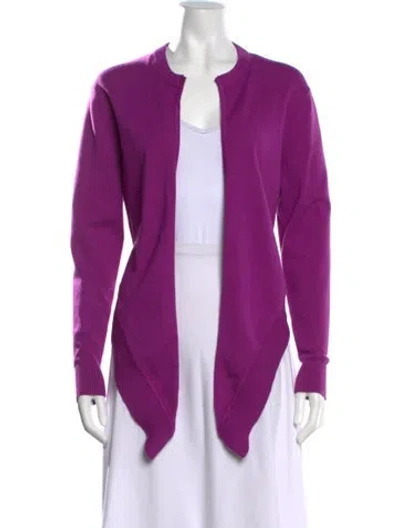 Pre-owned Ronny Kobo Open Front Sweater In Purple