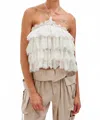 Ronny Kobo Ophelia Top In White In White