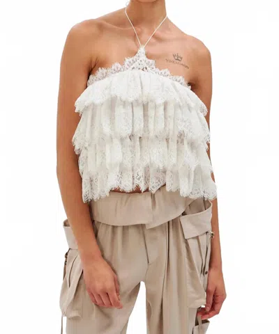 Ronny Kobo Ophelia Top In White