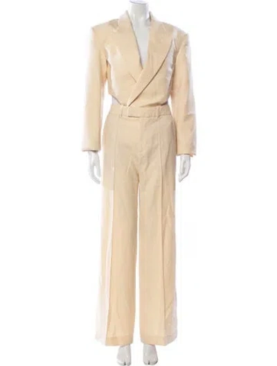 Pre-owned Ronny Kobo Pantsuit In Yellow
