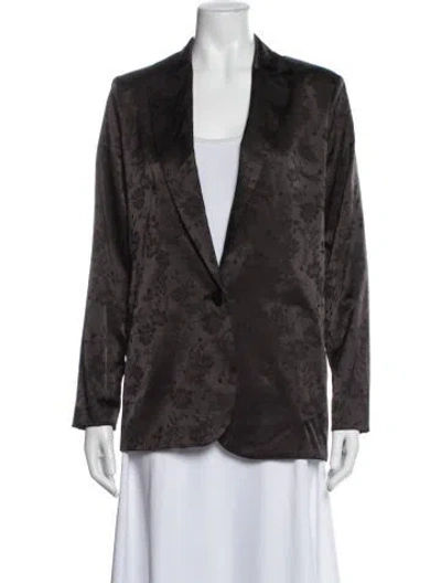 Pre-owned Ronny Kobo Patterned Blazer In Black