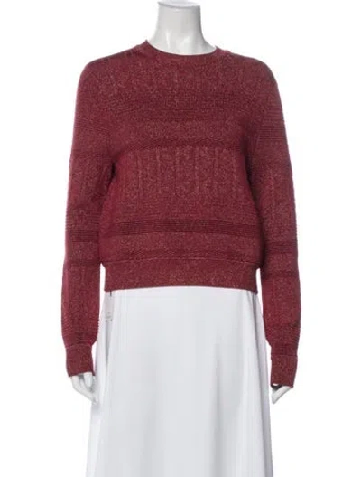Pre-owned Ronny Kobo Patterned Crew Neck Sweatshirt In Burgundy