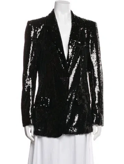 Pre-owned Ronny Kobo Patterned Evening Jacket In Black