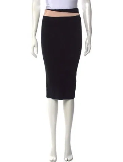 Pre-owned Ronny Kobo Patterned Knee-length Skirt W/ Tags In Black