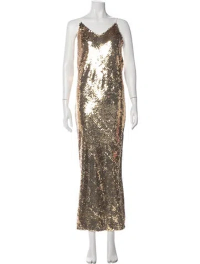 Pre-owned Ronny Kobo Patterned Long Dress W/ Tags