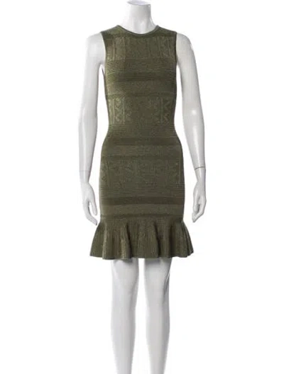 Pre-owned Ronny Kobo Patterned Mini Dress In Multicolor