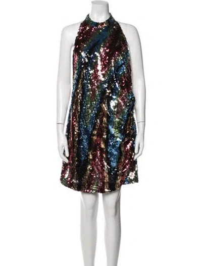 Pre-owned Ronny Kobo Patterned Mini Dress W/ Tags In Multicolor
