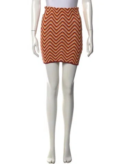 Pre-owned Ronny Kobo Patterned Mini Skirt In Multicolor