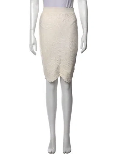Pre-owned Ronny Kobo Patterned Mini Skirt In Neutrals