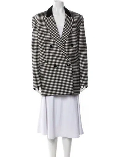 Pre-owned Ronny Kobo Plaid Print Coat In Multi