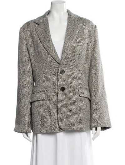 Pre-owned Ronny Kobo Printed Blazer In Multi
