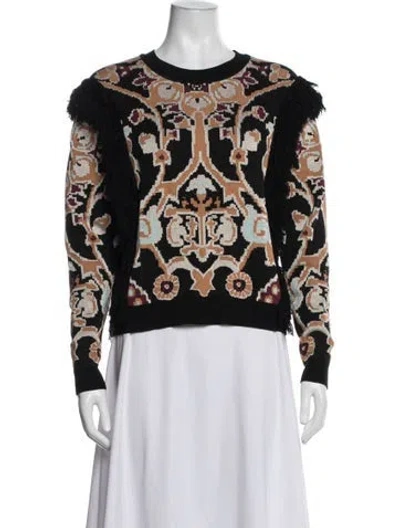 Pre-owned Ronny Kobo Printed Crew Neck Sweatshirt In Multicolor