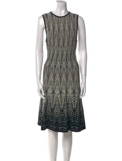 Pre-owned Ronny Kobo Printed Knee-length Dress In Neutral
