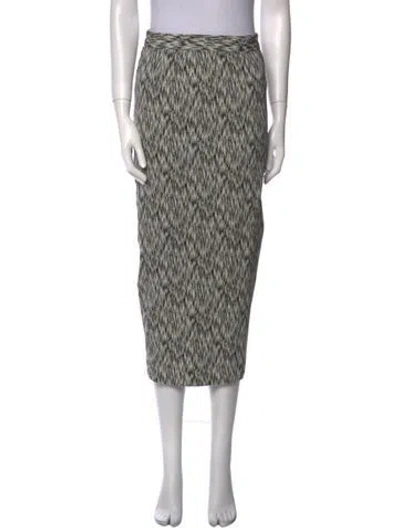 Pre-owned Ronny Kobo Printed Midi Length Skirt In Neutral