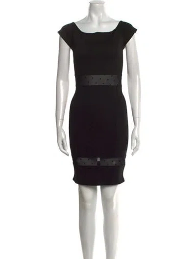 Pre-owned Ronny Kobo Printed Mini Dress In Black