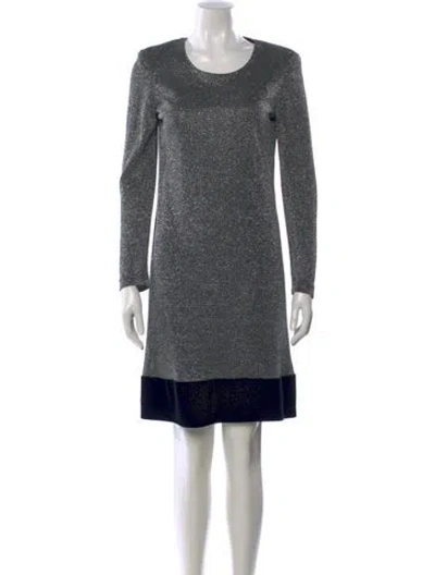 Pre-owned Ronny Kobo Printed Mini Dress In Gray