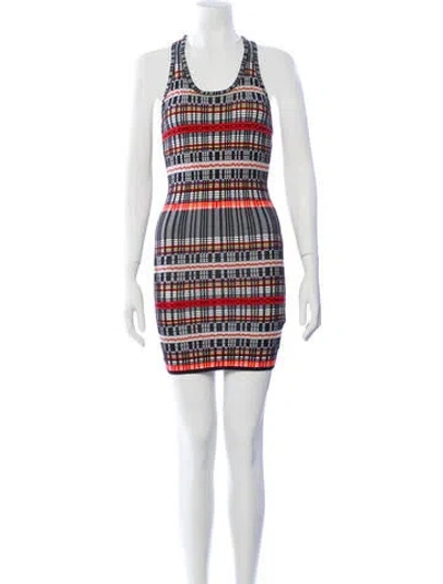 Pre-owned Ronny Kobo Printed Mini Dress In Neutral